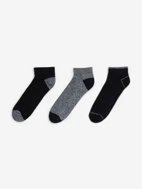 WES Lounge Black Trainer Socks -Pack of 3