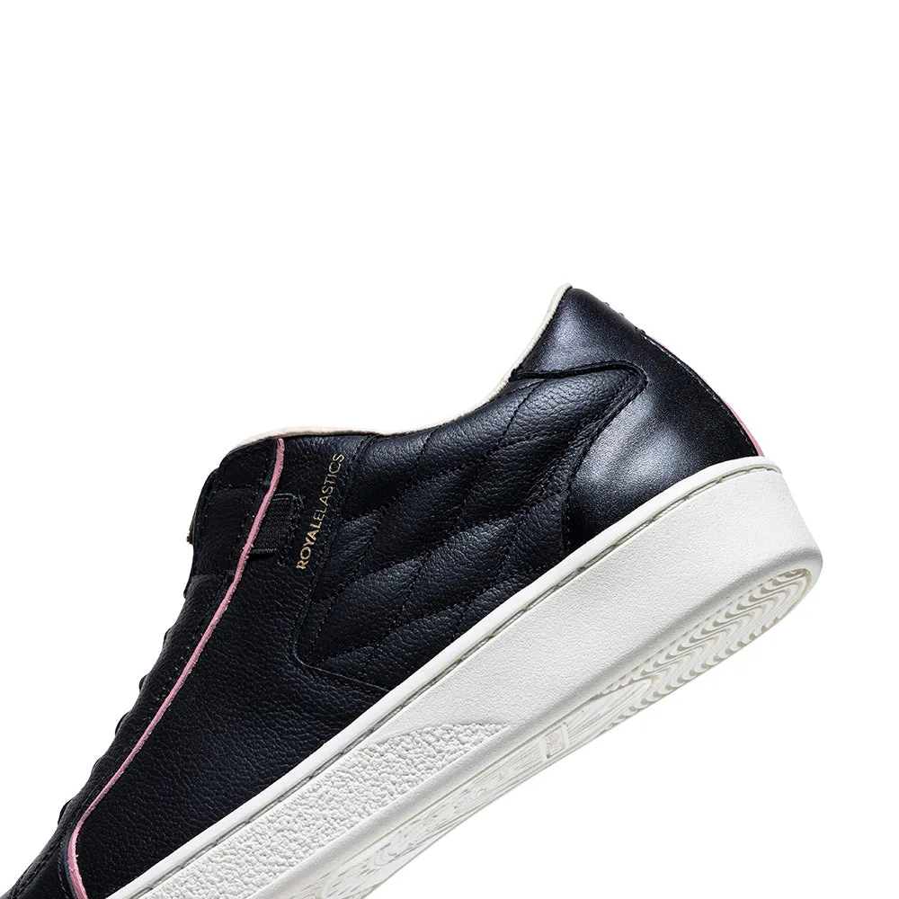 Women's Adelaide Lux Black Pink Leather Sneakers 92723-991