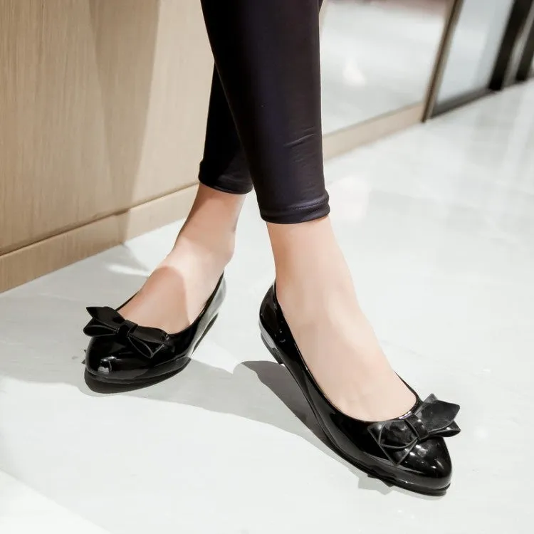 Women's Bowtie Pumps Flats Shoes