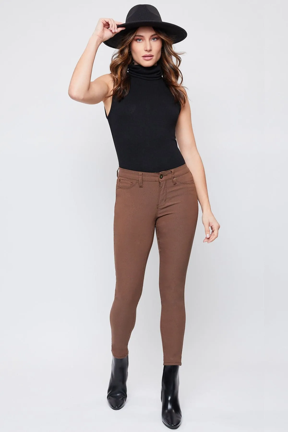 Women's Petite Comfort Stretch Pants, Walnut