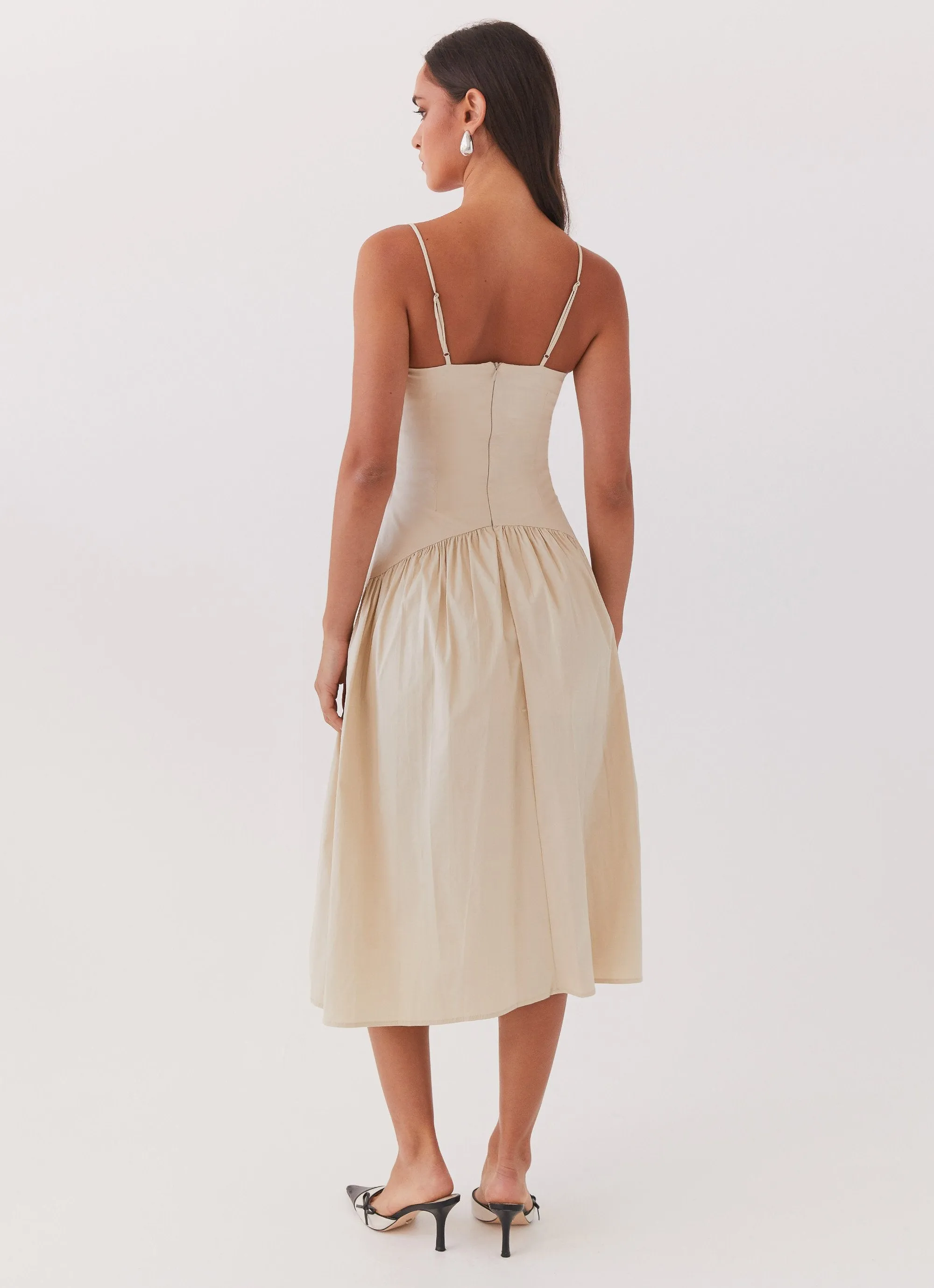 Yvette Corset Midi Dress - Desert Sage